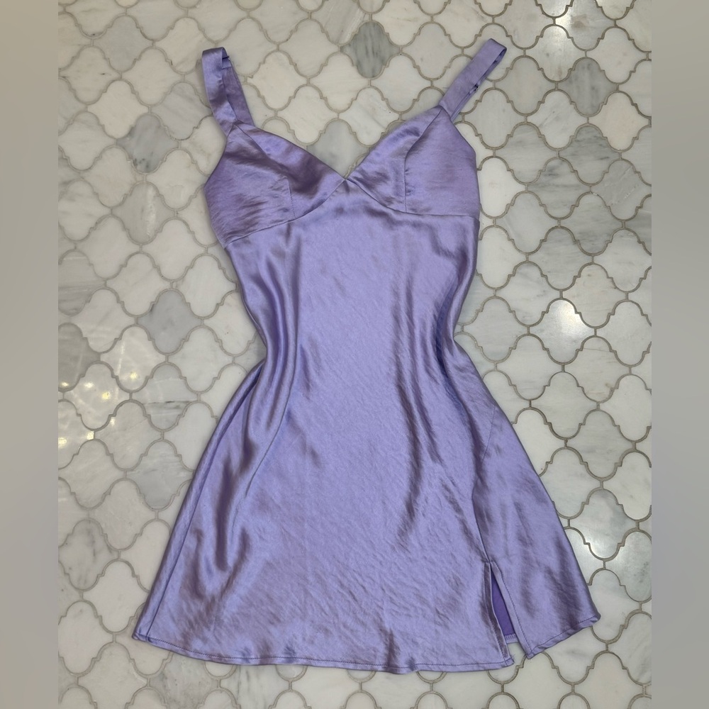 Princess Polly purple satin mini dress